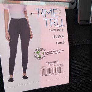 Time and Tru Women's High Rise Black Jeggings